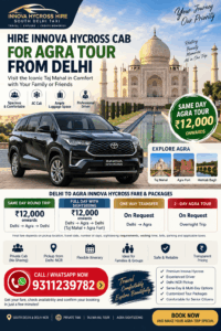 Delhi to Agra Innova Hycross Taxi