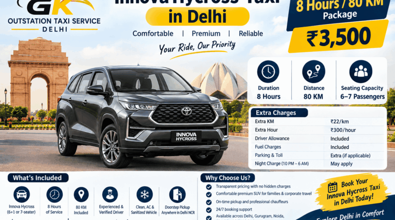 Innova Hycross Taxi in Delhi